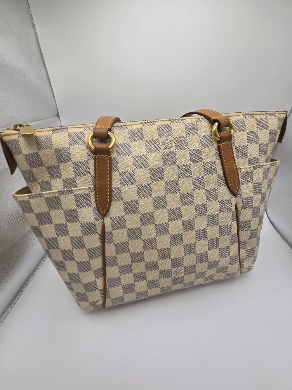 Authentic Preloved Louis Vuitton Damier Azur Totally PM Purse W Dust Bag & COA